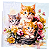 Guardanapo para Decoupage 33x33 Gatinhos e Flores - Imagem 2