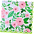 Guardanapo para Decoupage 33x33 Rosas em Moldura Verde - Imagem 2