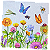 Guardanapo para Decoupage 33x33 Polinizadores no Jardim - Imagem 2