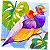 Guardanapo para Decoupage 33x33 Pássaros Diamante de Gould - Imagem 2