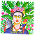 Guardanapo para Decoupage 33x33 Frida Kahlo Fundo Tropical - Imagem 2