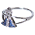 Anel Nossa Senhora Aparecida Prata Azul - Imagem 2