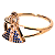 Anel Nossa Senhora Aparecida Dourado Azul - Imagem 2