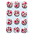 Kit de Botões com 2 Furos para Artesanato Floral Modelo 3 12 Peças - Imagem 1