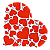 Guardanapo para Decoupage 33x33 Corações Love - Imagem 2