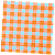 Guardanapo para Decoupage 33x33 Xadrez Grande Laranja e Branco - Imagem 2