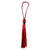 Tassel de Seda para Artesanato 13cm 3 Unidades Vermelho Escuro - Imagem 1