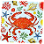 Guardanapo para Decoupage 33x33 Caranguejos - Imagem 2