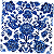 Guardanapo para Decoupage 33x33 Floral Clássico Azul e Branco - Imagem 2