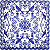 Guardanapo para Decoupage 33x33 Pássaros na Natureza em Azul e Branco - Imagem 1