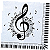 Guardanapo para Decoupage 33x33 Estilo Musical com Teclas de Piano - Imagem 2