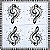 Guardanapo para Decoupage 33x33 Estilo Musical com Teclas de Piano - Imagem 1