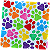 Guardanapo para Decoupage 33x33 Patas de Pet Coloridas - Imagem 2