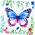 Guardanapo para Decoupage 33x33 Borboleta Azul e Rosa - Imagem 2