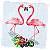 Guardanapo para Decoupage 33x33 Casal de Flamingos - Imagem 2