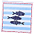Guardanapo para Decoupage 33x33 Peixes e Listras Azul e Branco - Imagem 2