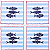 Guardanapo para Decoupage 33x33 Peixes e Listras Azul e Branco - Imagem 1