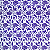 Guardanapo para Decoupage 33x33 Arabesco Floral Português Azul Branco - Imagem 1