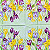 Guardanapo para Decoupage 33x33 Flores de Açafrão em Fundo Verde - Imagem 1