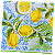 Guardanapo para Decoupage 33x33 Limões Sicilianos em Fundo de Azulejo - Imagem 2