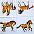 Guardanapo para Decoupage 33x33 Multiestampa Cavalos - Imagem 1