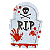 Guardanapo para Decoupage 32x32 Halloween Lápide de Túmulo - Imagem 2