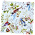 Guardanapo para Decoupage 33x33 Pássaros no Bosque - Imagem 2