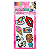 Cartela de Adesivos Autocolantes 3D Fashion Girl - Imagem 1