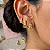 Kit de Brincos Nossa Senhora Aparecida Dourado 3 Pares - Imagem 2