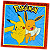 Guardanapo para Decoupage 33x33 Pokémon Pikachu e Eevee - Imagem 2