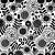 Guardanapo para Decoupage 33x33 Floral Finlandês Preto e Branco - Imagem 1
