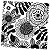 Guardanapo para Decoupage 33x33 Floral Finlandês Preto e Branco - Imagem 2