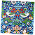 Guardanapo para Decoupage 33x33 Pássaros da Finlândia Fundo Azul - Imagem 2