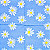 Guardanapo para Decoupage 33x33 Margaridas em Fundo Azul - Imagem 1