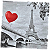 Guardanapo para Decoupage 33x33 J'aime Paris - Imagem 2