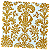 Guardanapo para Decoupage 33x33 Arabesco Finlandês Dourado - Imagem 2