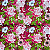 Guardanapo para Decoupage 33x33 Floral em Fundo Vinho - Imagem 1