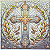 Guardanapo para Decoupage Estampa Parcial 33x33 Cruz Vitral Modelo 1 - Imagem 1