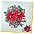 Guardanapo para Decoupage 33x33 Flores de Azevinho Fundo Arabesco - Imagem 2