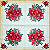 Guardanapo para Decoupage 33x33 Flores de Azevinho Fundo Arabesco - Imagem 1
