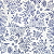 Guardanapo para Decoupage 33x33 Rosas Azul e Branco - Imagem 1