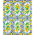 Guardanapo para Decoupage 33x40 Limões Sicilianos e Borda de Azulejo - Imagem 1