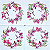 Guardanapo para Decoupage 33x33 Guirlanda de Flores - Imagem 1