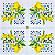 Guardanapo para Decoupage 33x33 Limões Sicilianos Olivas e Azulejo - Imagem 1