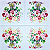 Guardanapo para Decoupage 33x33 Vaso de Rosas - Imagem 1