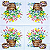 Guardanapo para Decoupage 33x33 Vaso de Flores e Ouriço - Imagem 1