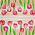 Guardanapo para Decoupage 33x33 Tulipas Delicadas - Imagem 1