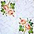 Guardanapo para Decoupage 33x33 Rosas em Fundo Arabesco - Imagem 1