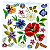 Guardanapo para Decoupage 33x33 Bordado de Flores Polonesas - Imagem 2