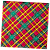 Guardanapo para Decoupage 33x33 Tartan Vermelho Verde e Amarelo - Imagem 2